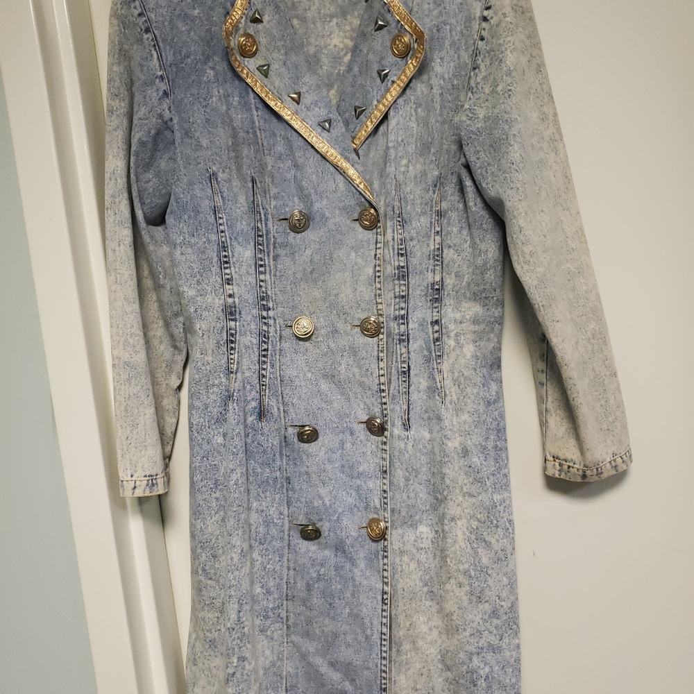 OS International Denim Button Up Dress